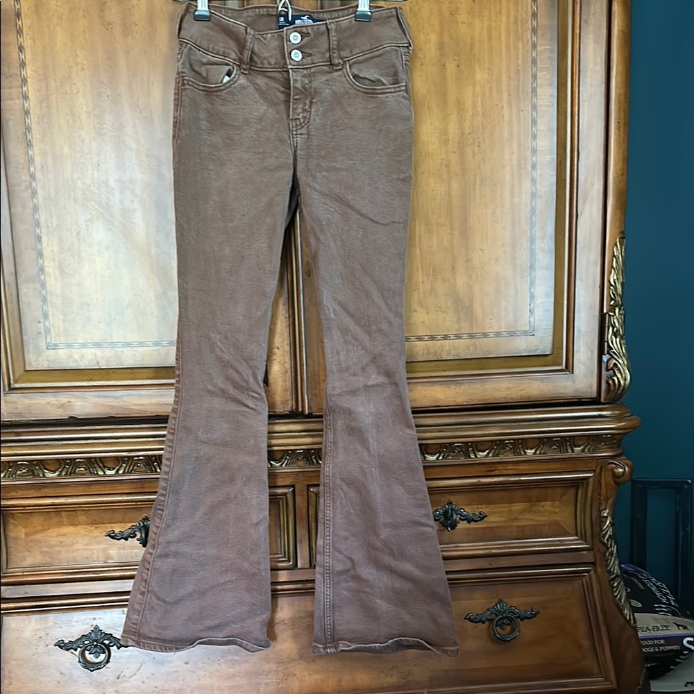 Hollister Chocolate Flare Pants